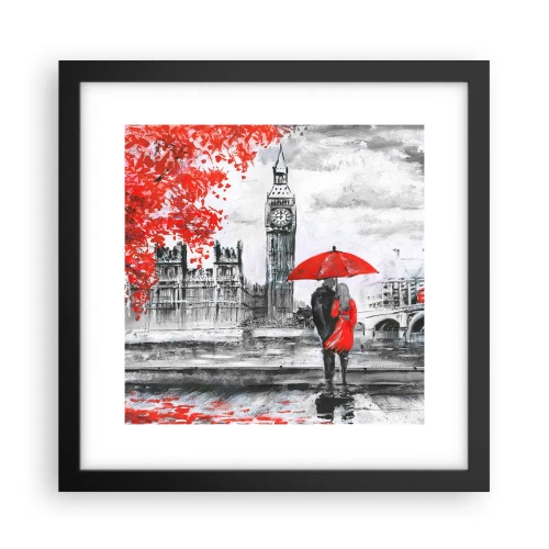 Plakát v černém rámu - Zamilování do Londýna - 30x30 cm