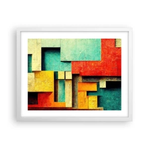 Plakát v bílém rámu - Festival pravých úhlů - 50x40 cm