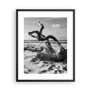 Plakát v černém rámu - Mořská socha - 40x50 cm