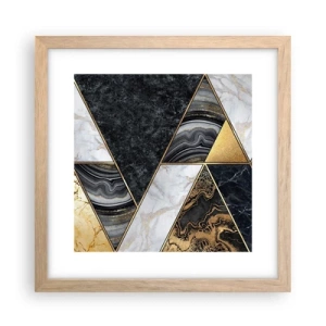Plakát v rámu světlý dub - Kámen vedle kamene - 30x30 cm