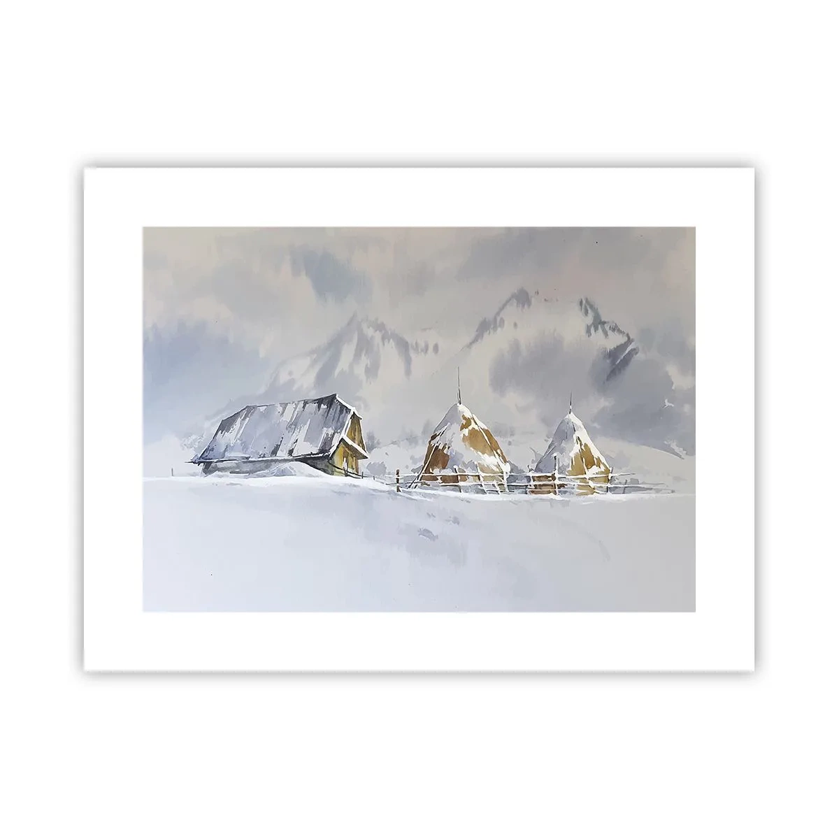 Plakát - V zasněženém údolí - 40x30 cm