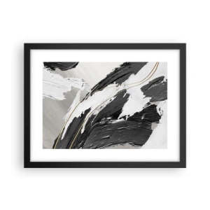 Plakát v černém rámu - Velkorysá abstrakce - 40x30 cm