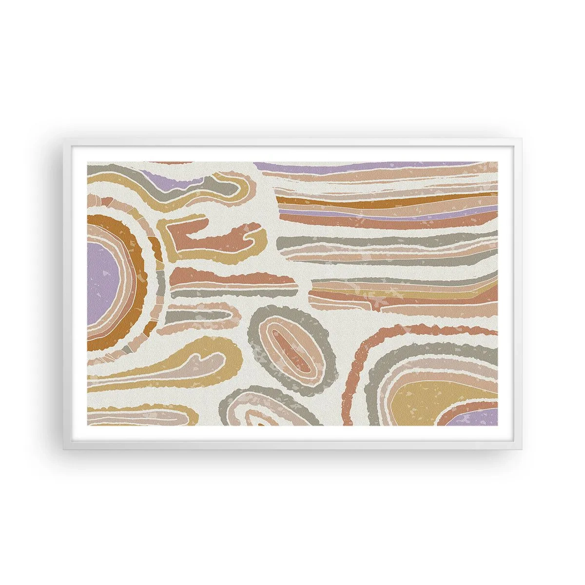 Plakát v bílém rámu - Barevné průřezy - 91x61 cm