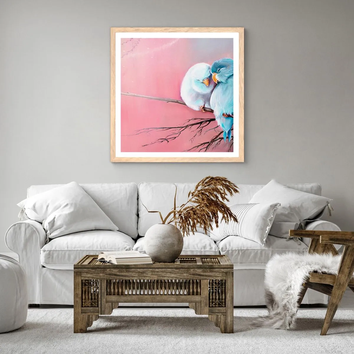 Plakát v rámu světlý dub - Co k tomu dodat?… - 40x40 cm