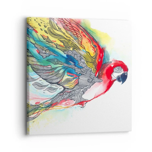 Obraz na plátně - Žij barevně - 30x30 cm