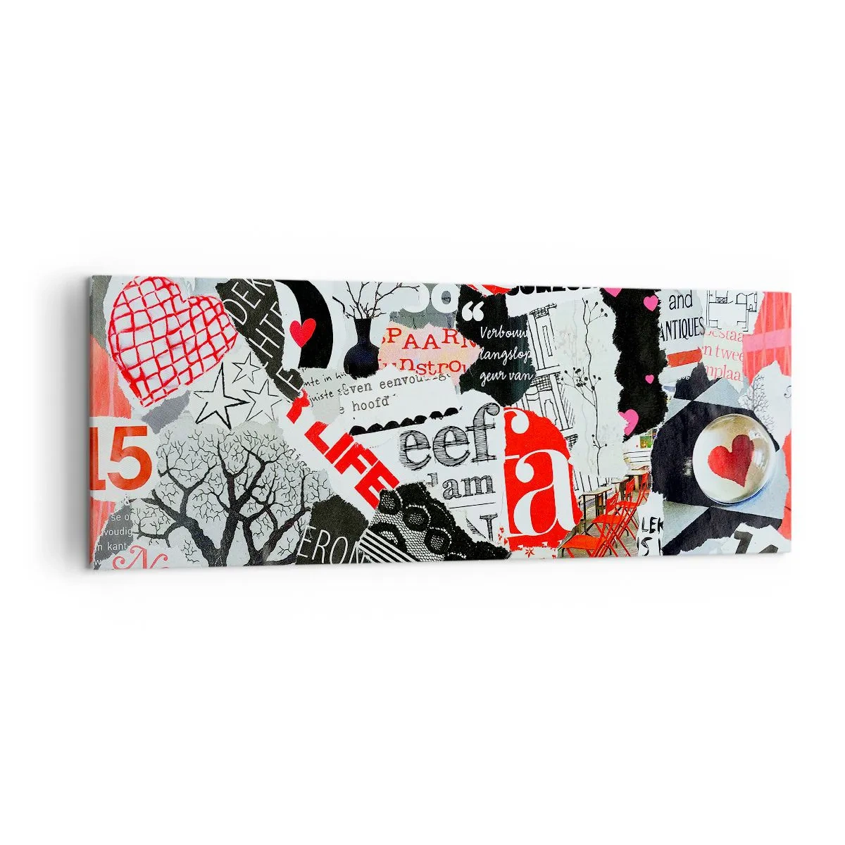 Obraz na plátně - Hipsterská koláž - 140x50 cm