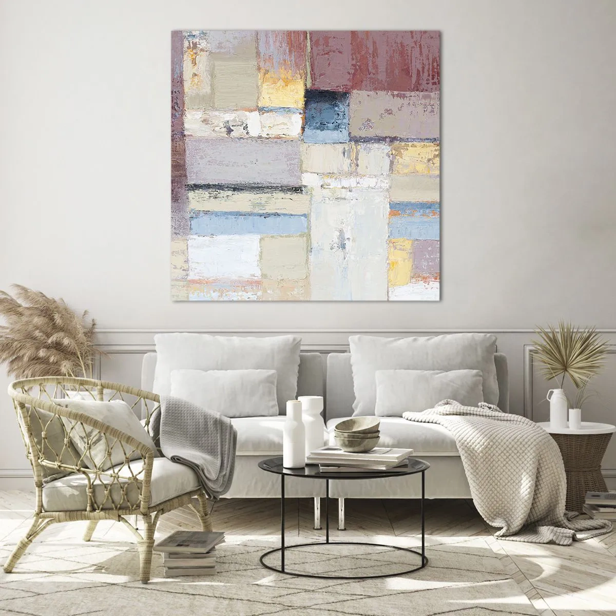 Obraz na skle - Klid geometrie - 50x50 cm