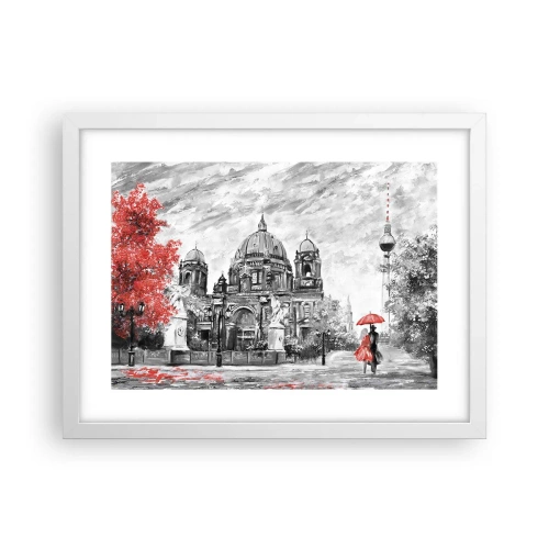 Plakát v bílém rámu - Berlínské setkání - 40x30 cm