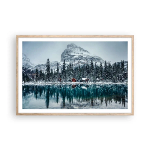 Plakát v rámu světlý dub - Kanadské útočiště - 91x61 cm