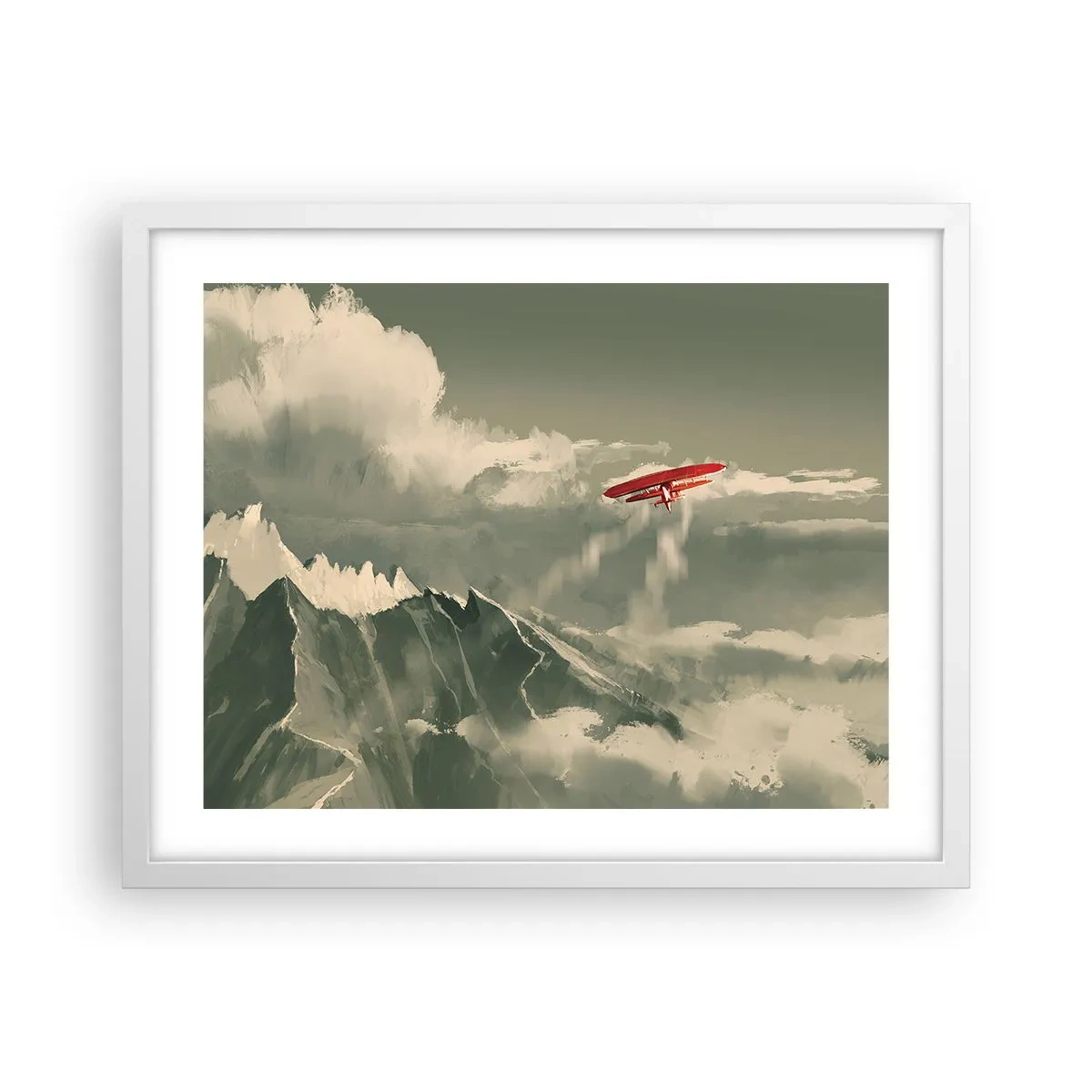 Plakát v bílém rámu - Nebojácný průkopník - 50x40 cm