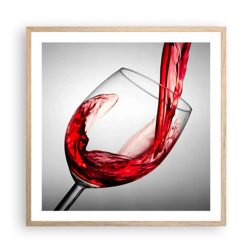 Plakát v rámu světlý dub - Barva - pohyb - zvuk - 60x60 cm