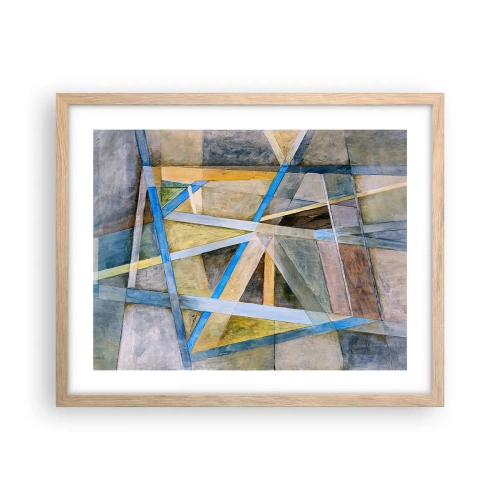 Plakát v rámu světlý dub - Přímo nebo diagonálně? - 50x40 cm