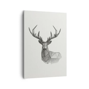 Obraz na plátně - Jelen v kubistickém stylu - 50x70 cm