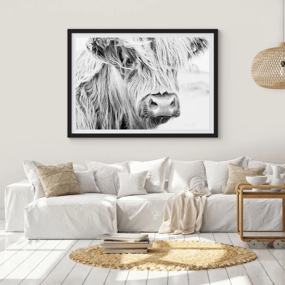 Plakát v černém rámu - Skotská divokost - 100x70 cm