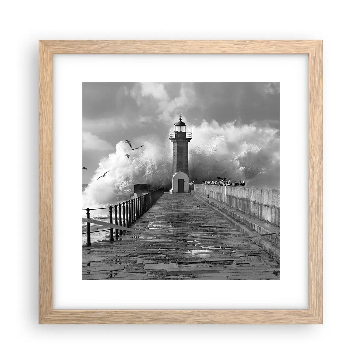 Plakát v rámu světlý dub - Nebojácná - 30x30 cm