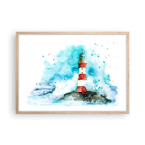 Plakát v rámu světlý dub - Jednota živlů - 70x50 cm