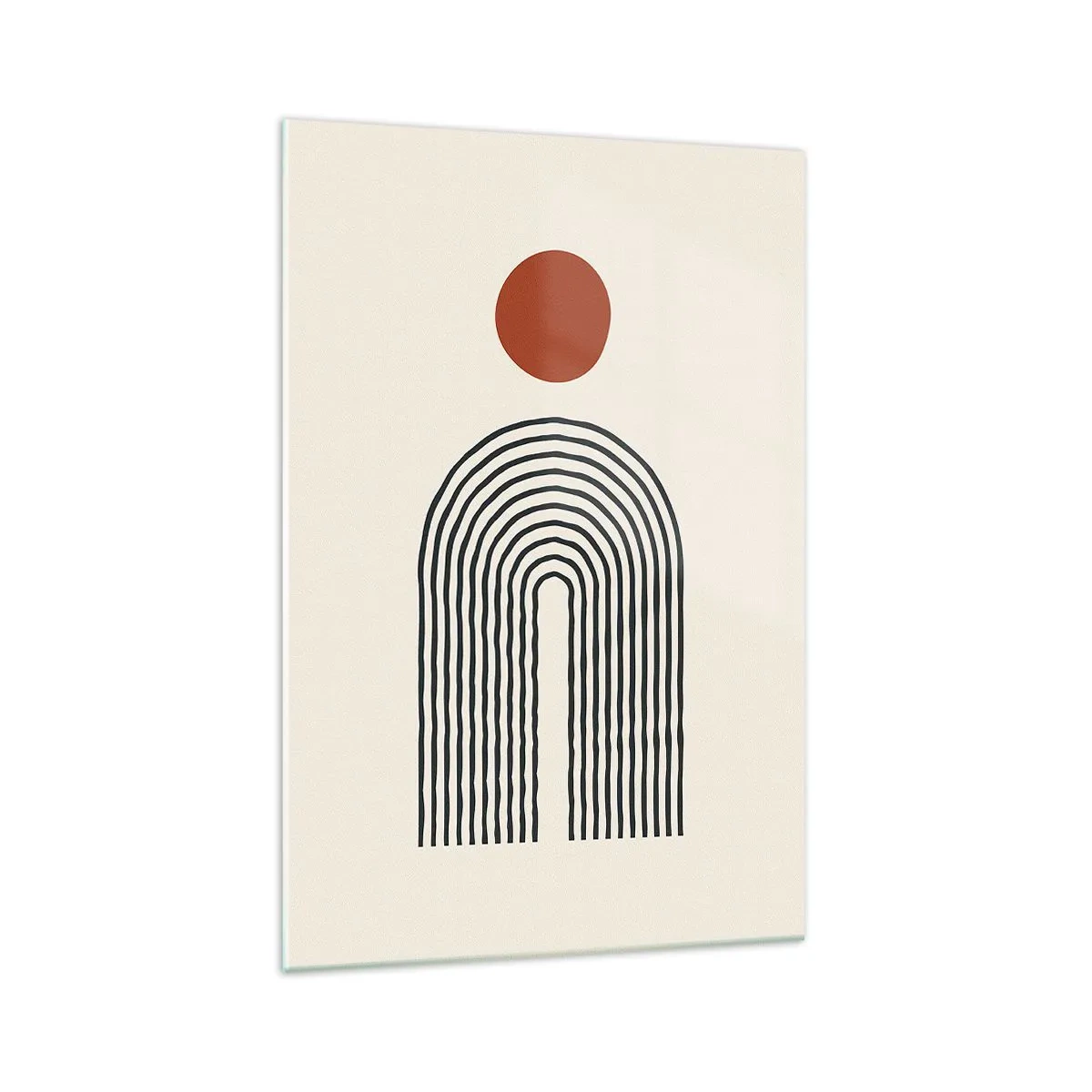 Obraz na skle - Magnetismus tvarů a barev - 70x100 cm