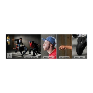 Vzor Fototapety Premium Canvas - Tančící s pouličním větrem - Tanec, Hudba, Lidé - 100x30 cm