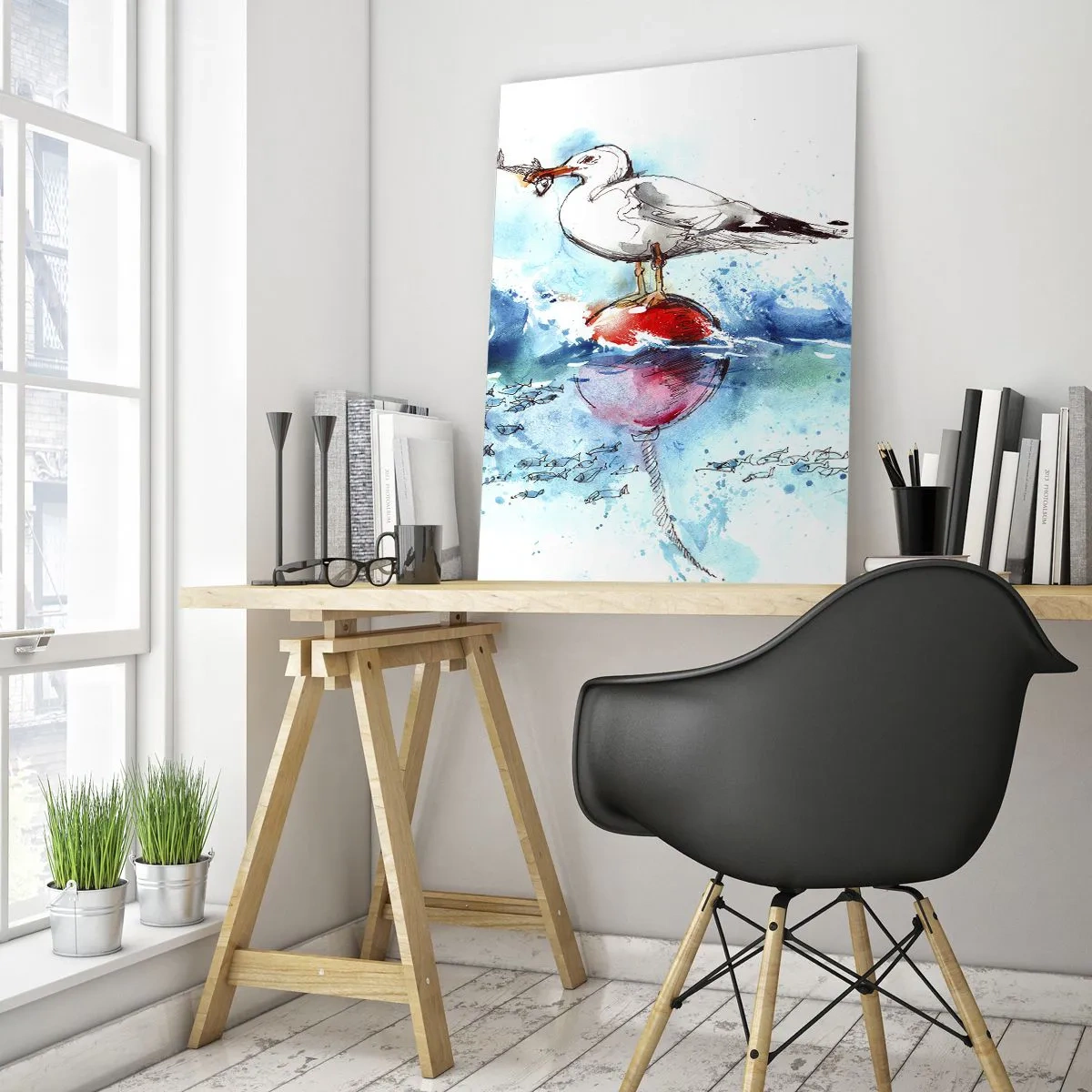 Obraz na skle - Vydařený rybolov - 70x100 cm