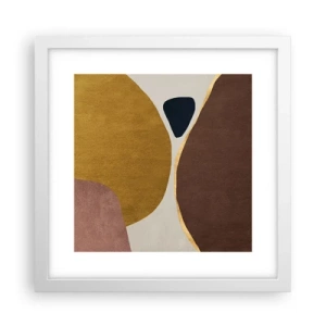 Plakát v bílém rámu - Abstrakce – místo v prostoru - 30x30 cm