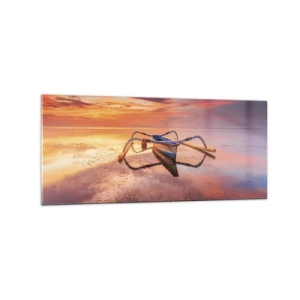 Obraz na skle - Klid tropického večera - 120x50 cm