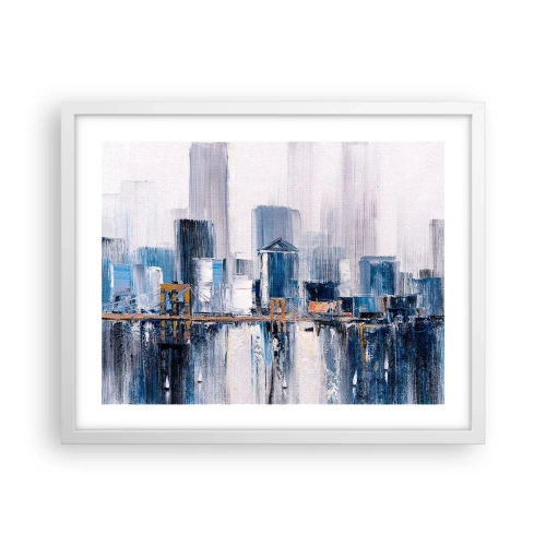 Plakát v bílém rámu - Newyorská imprese - 50x40 cm