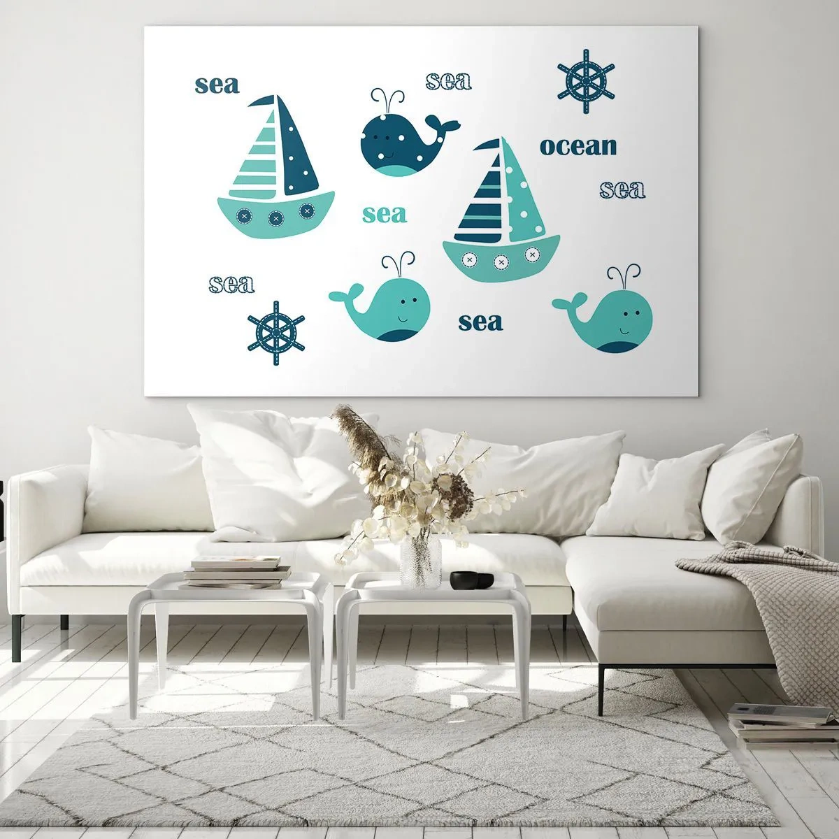 Obraz na skle - Přes moře a oceány - 120x80 cm