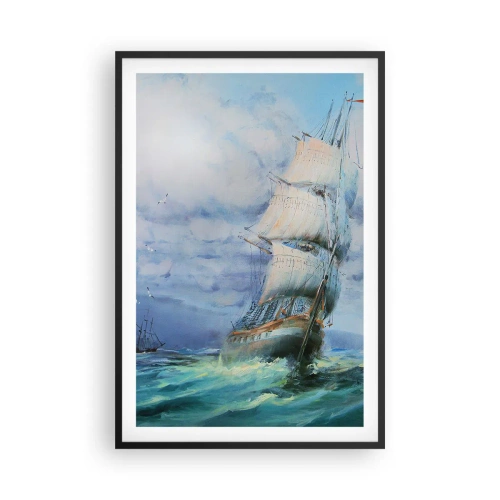 Plakát v černém rámu - Šťastnou cestu - 61x91 cm