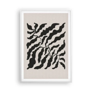 Plakát v bílém rámu - Povaha čtverce - 70x100 cm