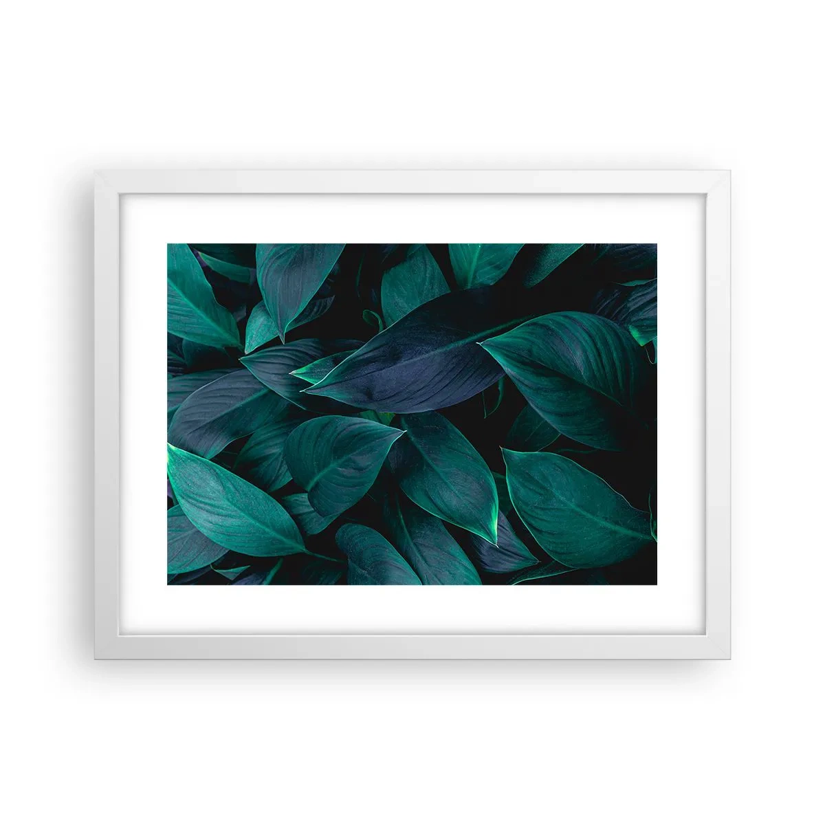 Plakát v bílém rámu - Zeleň sama o sobě - 40x30 cm