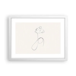 Plakát v bílém rámu - Zamotaná ve snech - 40x30 cm