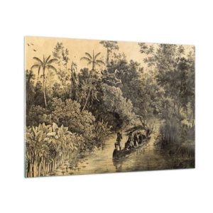 Obraz na skle - Výlet ke zdroji - 100x70 cm