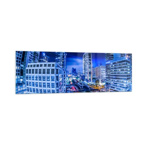 Obraz na skle - Rytmy nočního města - 160x50 cm