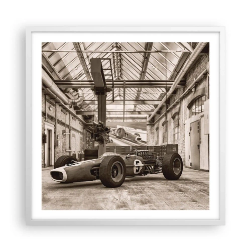 Plakát v bílém rámu - Odpočinek vítěze - 60x60 cm