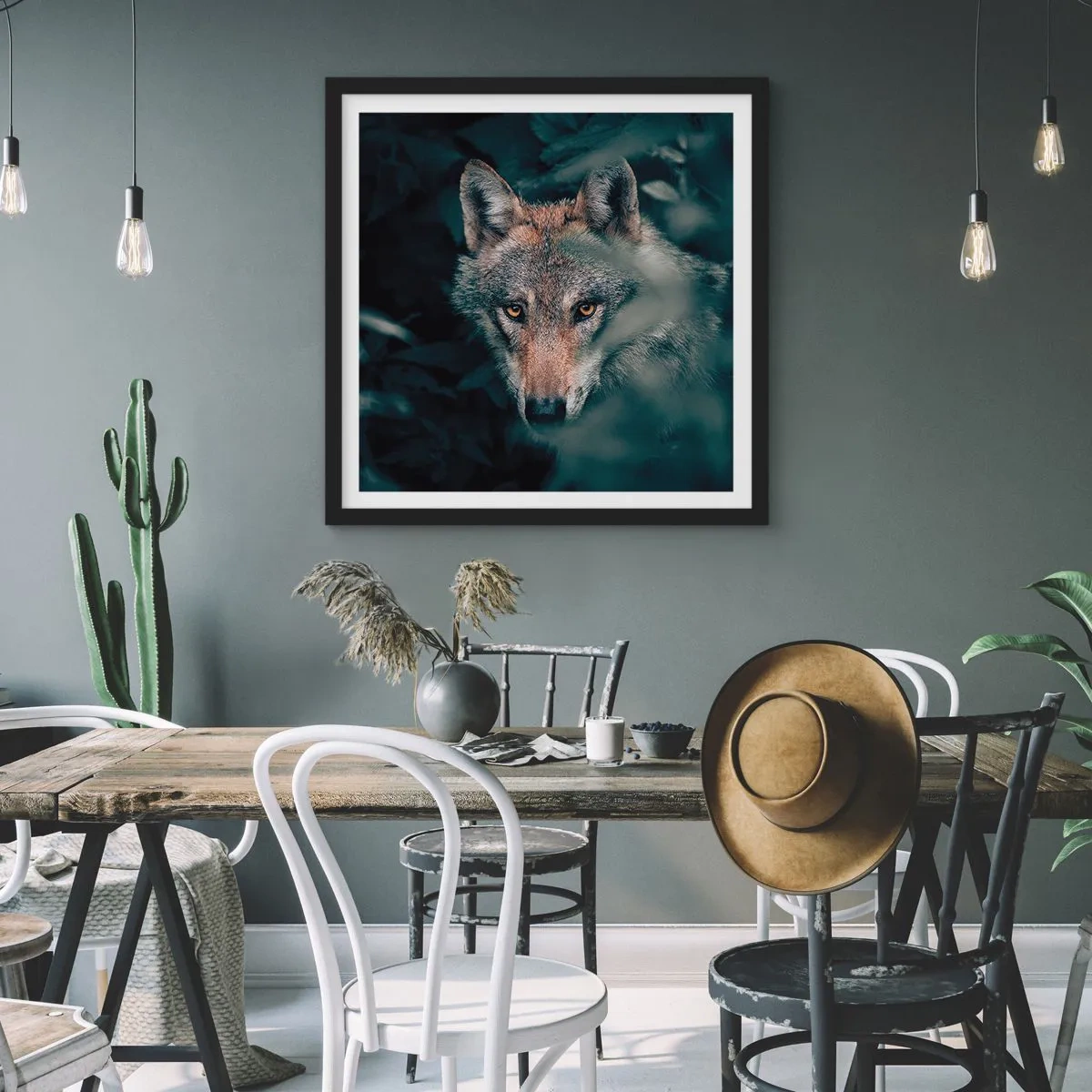 Plakát v černém rámu - Predátor - 50x50 cm