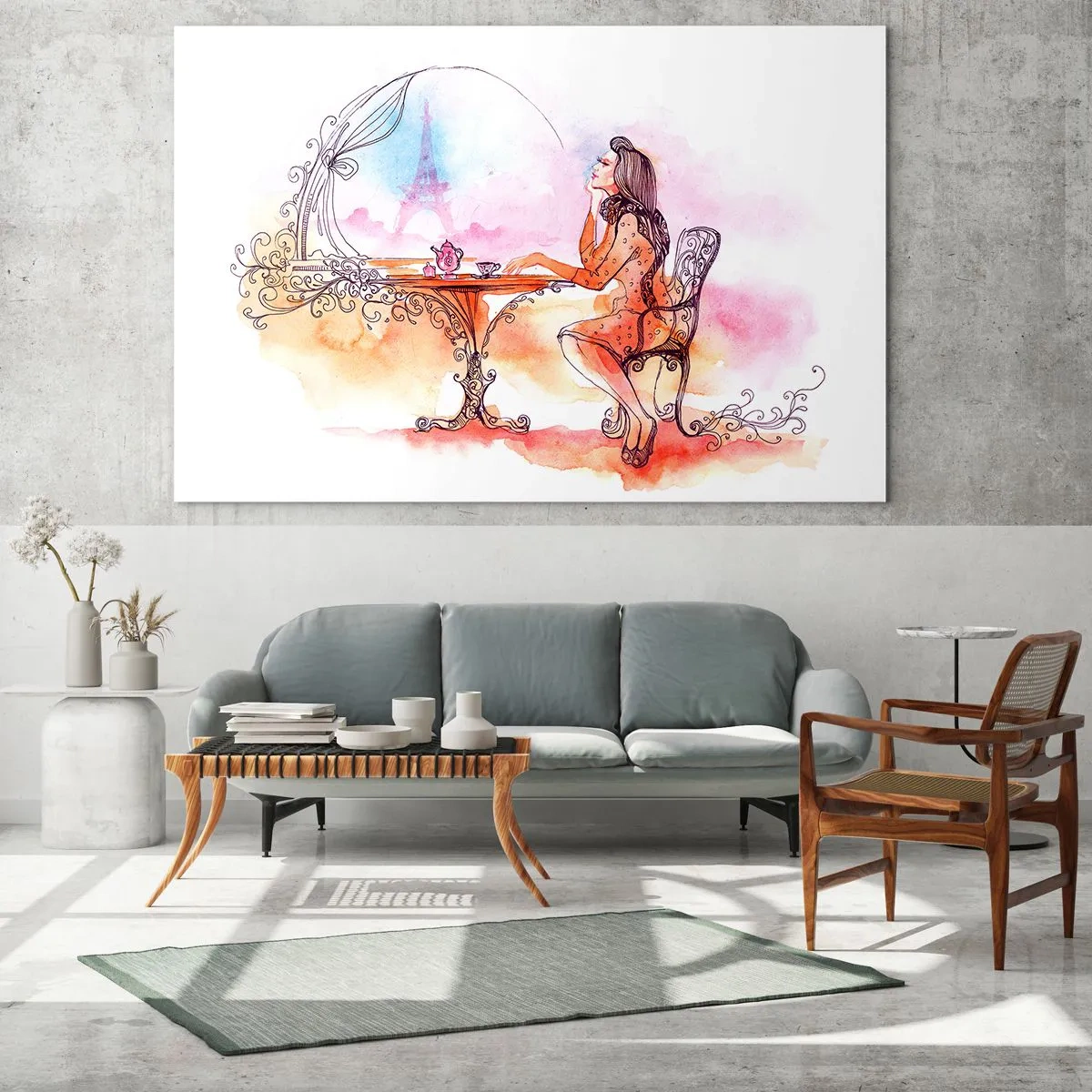 Obraz na skle - Pařížská elegance - 120x80 cm