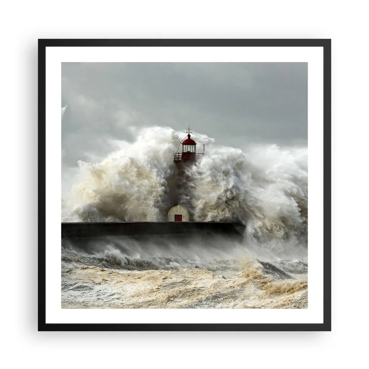 Plakát v černém rámu - Hněv oceánu - 60x60 cm