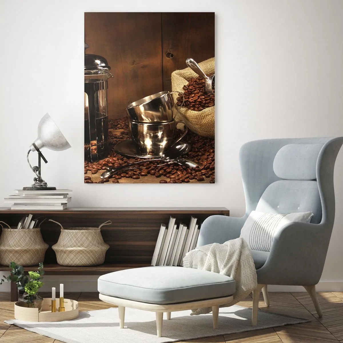 Obraz na skle - Kouzlo kávy - aroma a chuť - 50x70 cm
