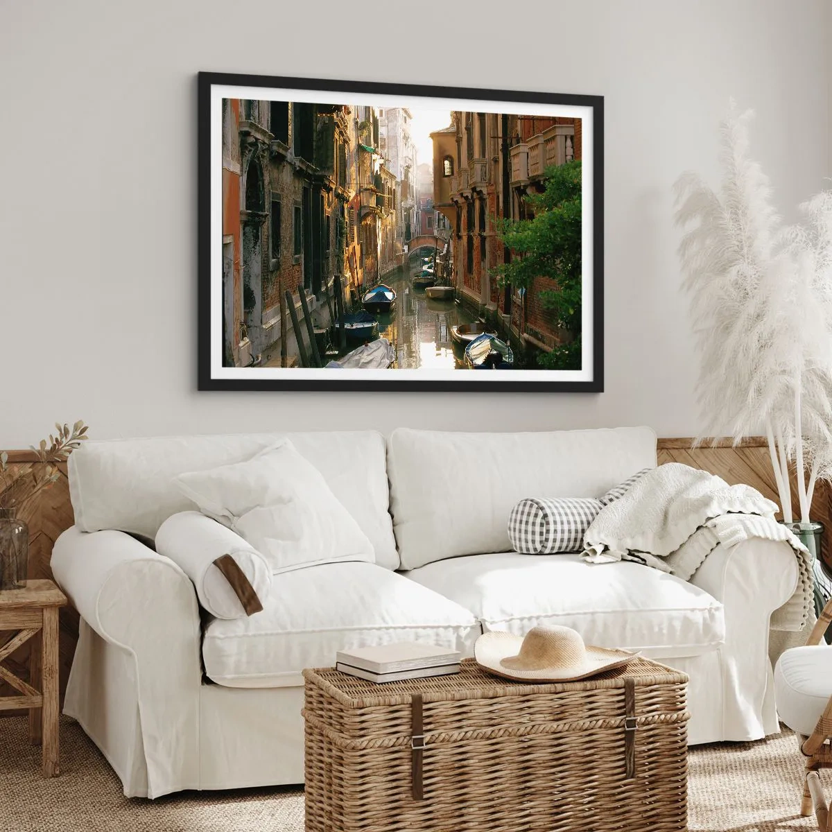 Plakát v černém rámu - V benátském zákoutí - 70x50 cm