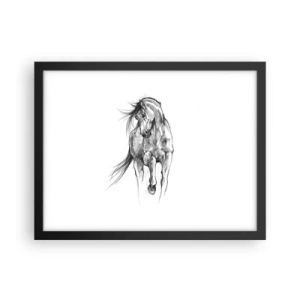 Plakát v černém rámu - V ladném klusu - 40x30 cm