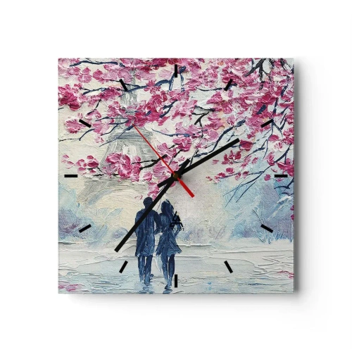 Nástěnné hodiny - Romantická procházka - 40x40 cm