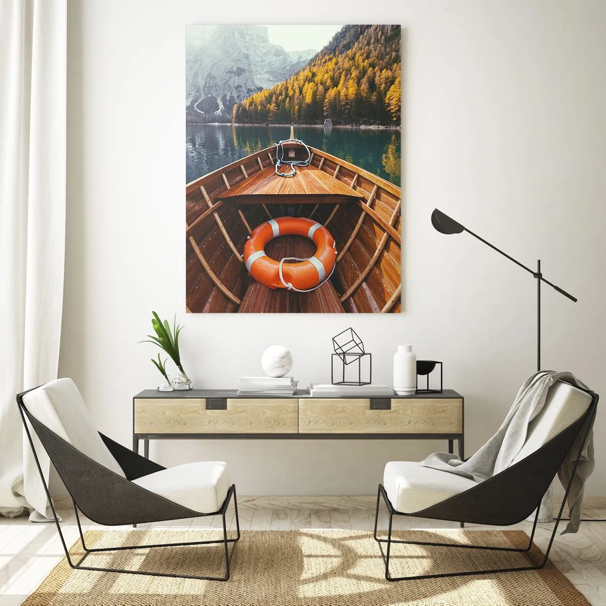 Obraz na skle - Horská túra - 50x70 cm