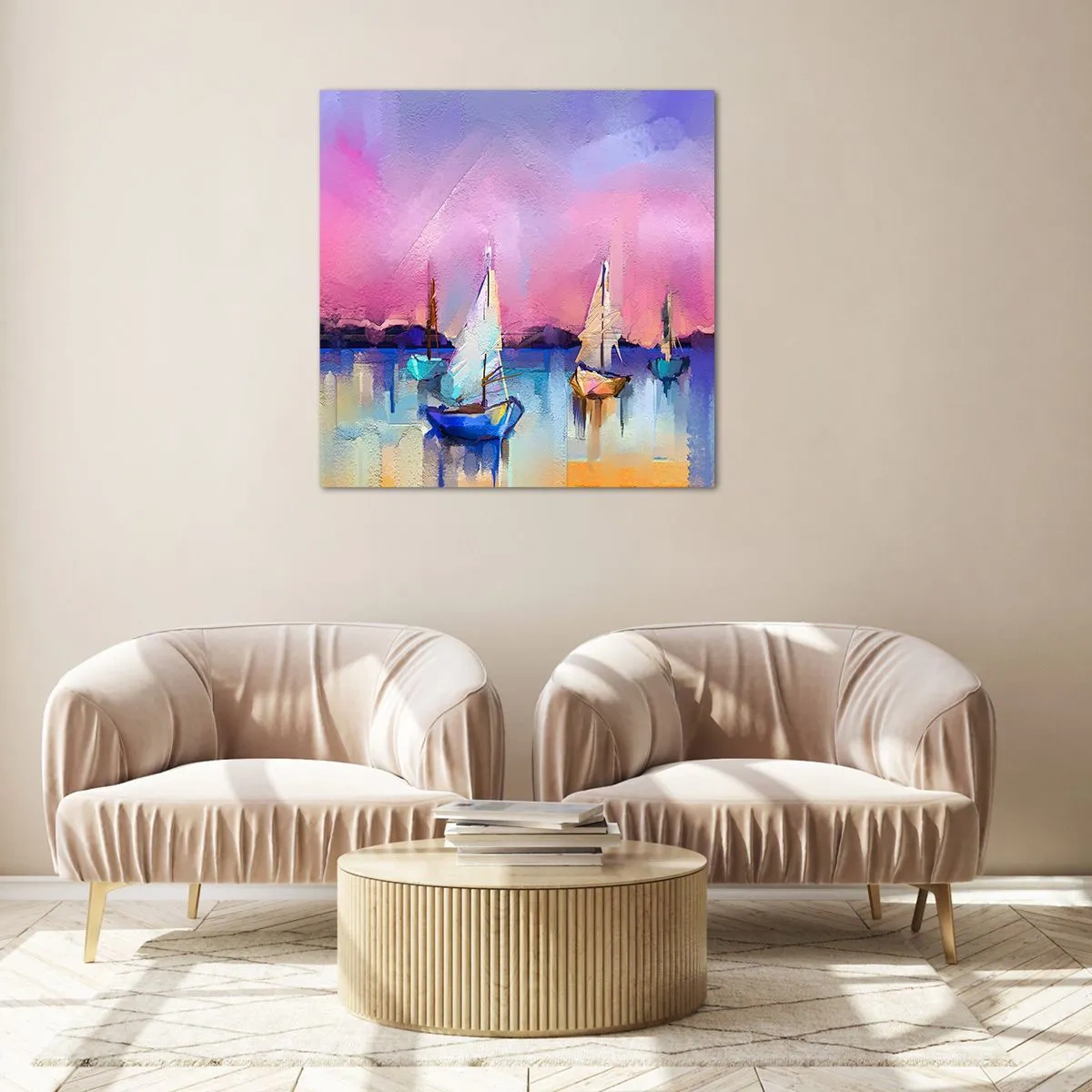 Obraz na skle - Směr: široké vody - 70x70 cm