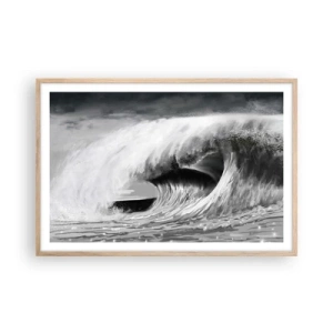 Plakát v rámu světlý dub - Hněv oceánu - 91x61 cm
