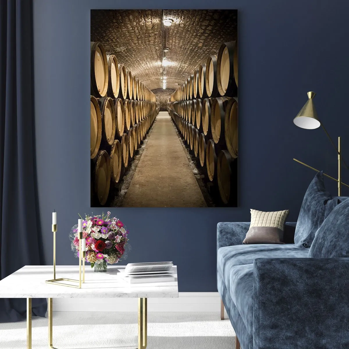 Obraz na skle - V cihlovém sklepě - 70x100 cm