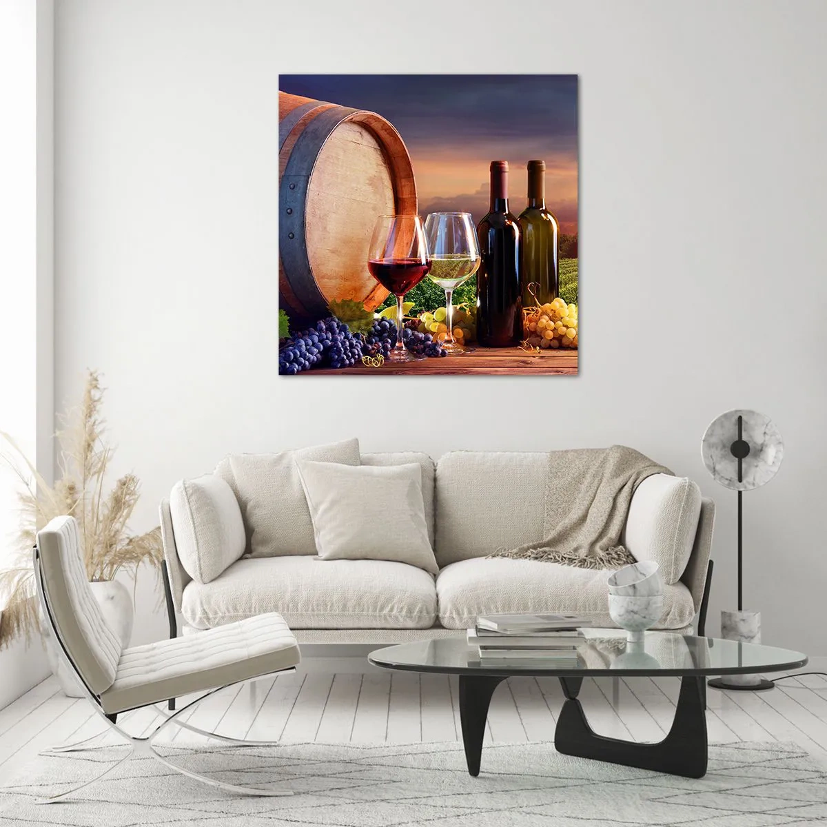 Obraz na skle - Tady má život chuť - 40x40 cm