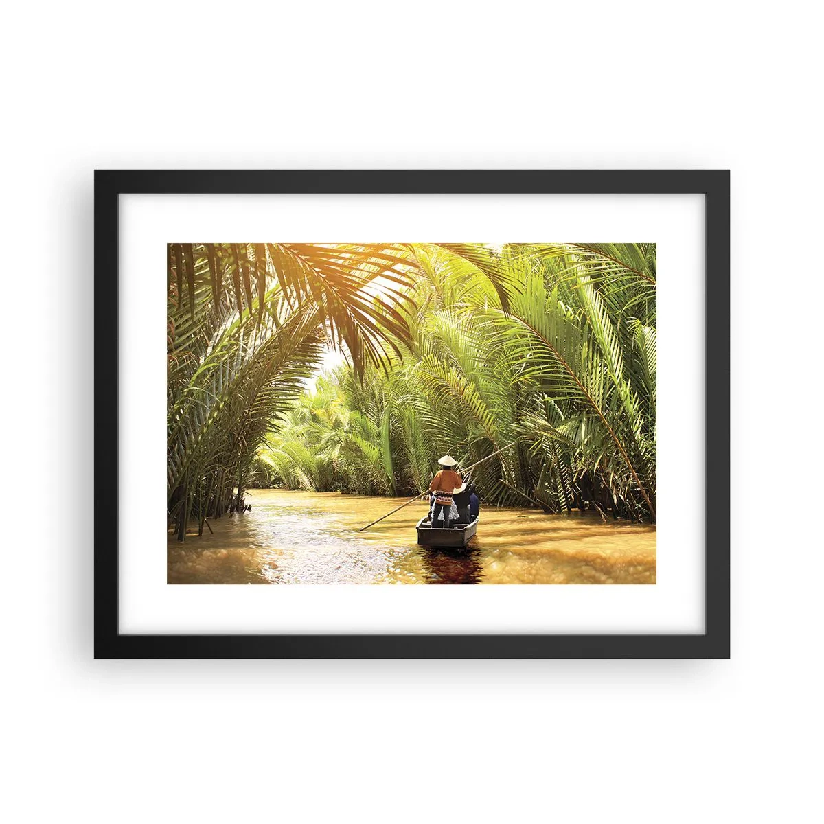 Plakát v černém rámu - Palmovou souteškou - 40x30 cm
