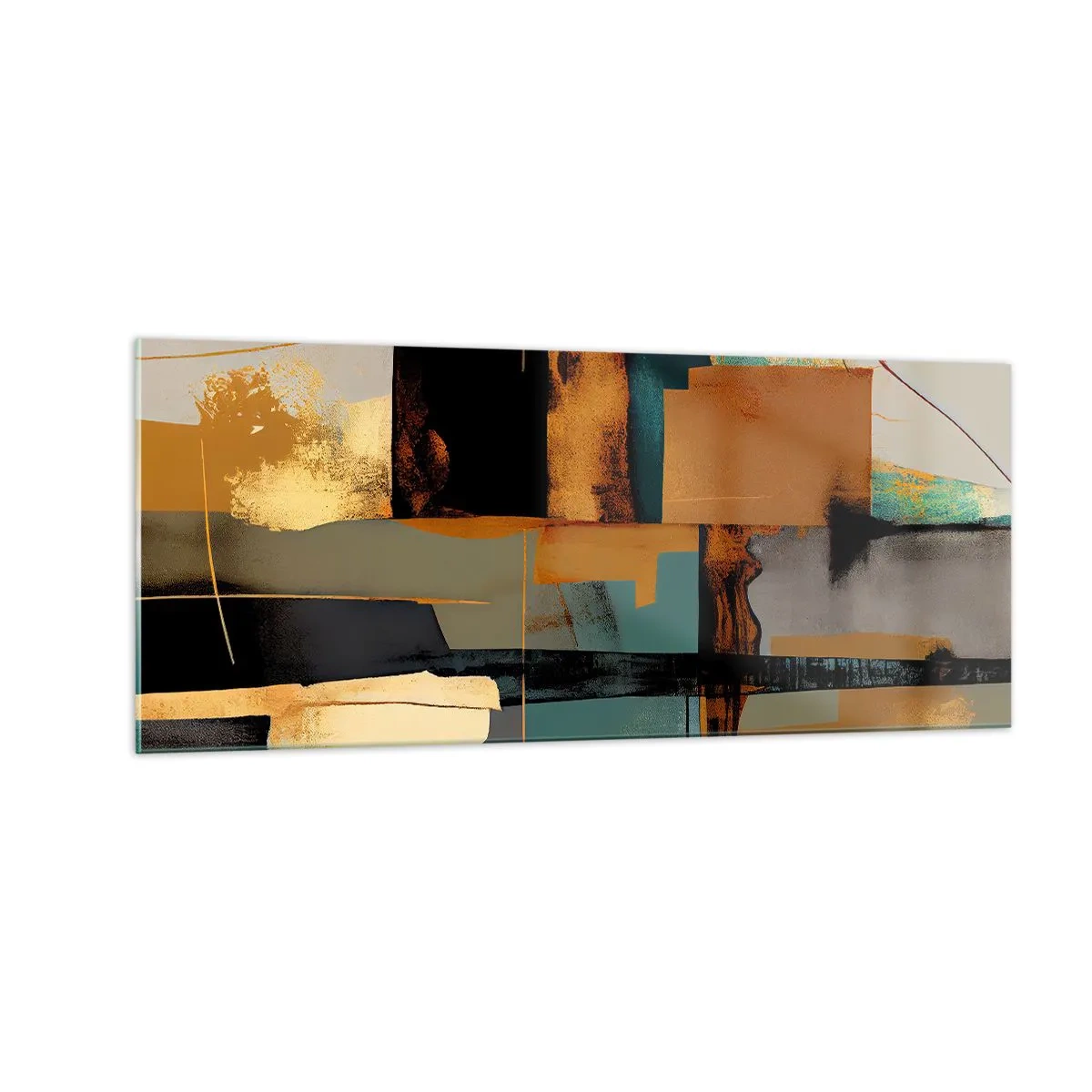 Obraz na skle - Abstrakce – světlo a stín - 100x40 cm