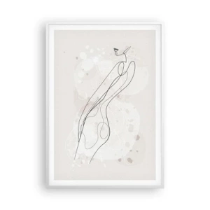 Plakát v bílém rámu - Zabloudit pohledem - 70x100 cm