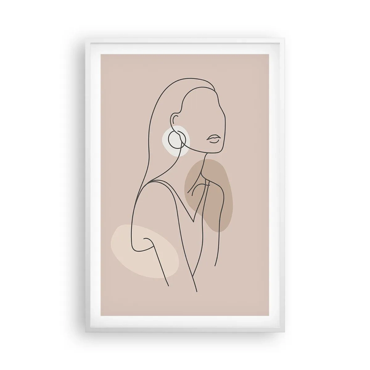 Plakát v bílém rámu - Dívčí ikona - 61x91 cm